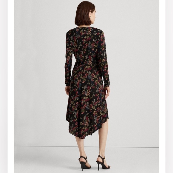 Lauren ralph Lauren Women's Floral Surplice Jersey Dress size 6 - Picture 2 of 6